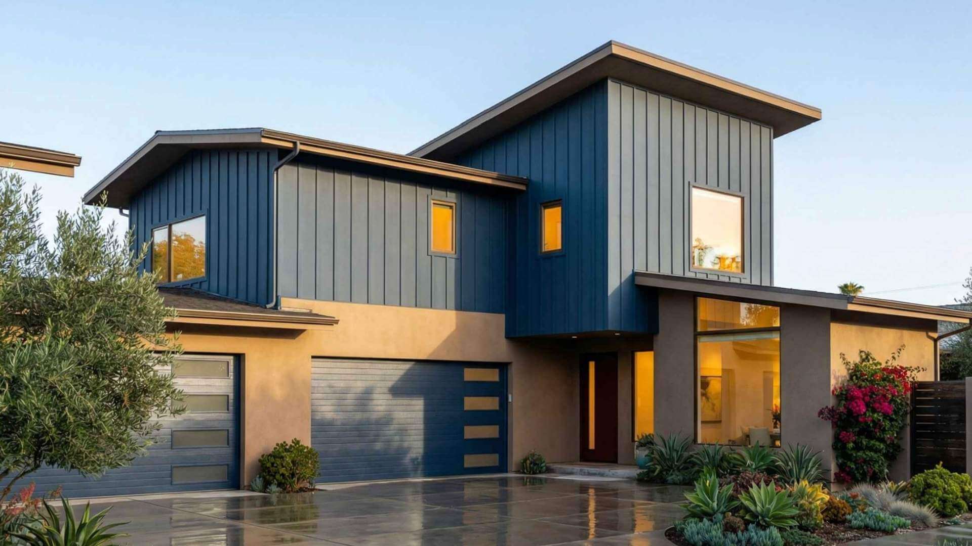 Modern contemporary two-story home design concept in Pasadena